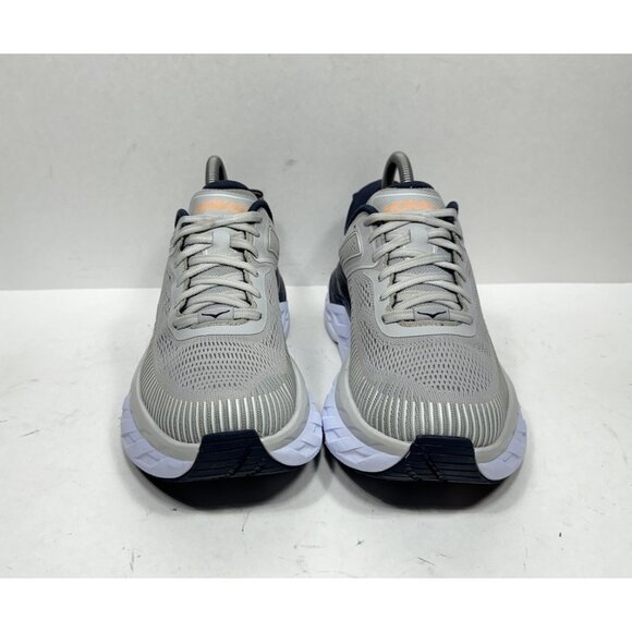 Hoka Womens One One Gray and Navy Athletic Shoes Size 7W - Picture 2 of 12